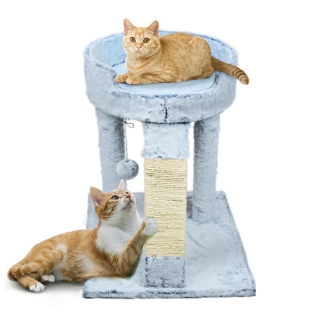 MMTX Cat Scratching Post Cat Tree, Cat Tower House Sisal Rope Climbing Tree, 40 * 50 * 57 cm, Blue