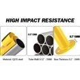 thumbnail image 4 of 10 Pieces Safety Bollard, 3''x42'' Steel Bollard Post with Anchor Bolts, Powder Coated Parking Bollard for Traffic Control, Driveway Barrier, Parking Pole & Warehouse, Yellow and Black, 4 of 7