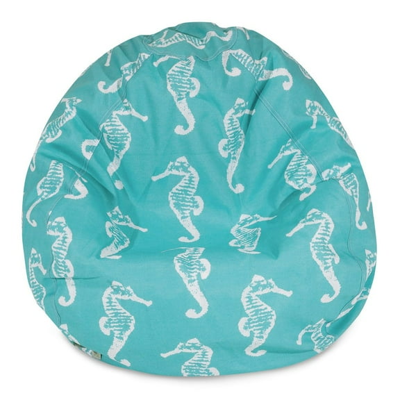 Majestic Home Goods LG Teal Sea Horse Small Classic Bean Bag