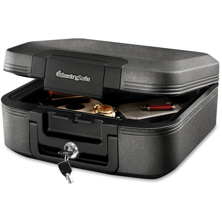 Sentrysafe - 0.8 Cu. Ft. Fire- And Water-resistant Medium Chest With Tubular Key Lock - Charcoal Gray