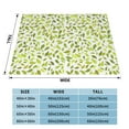 thumbnail image 6 of LNWH Super Soft Flannel Bed Blanket, Cozy Fluffy Warm All Seasons Green Leaf Texture Pattern Throw Blankets for Sofa Bedding, 60"x50", 6 of 8