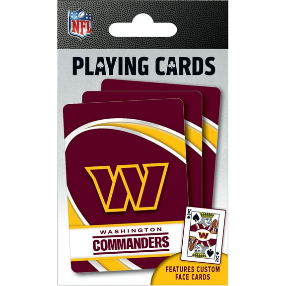 MasterPieces Officially Licensed NFL Washington Commanders Playing Cards - 54 Card Deck for Adults