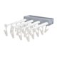 thumbnail image 5 of Perchero plegable para calcetines, 20 clips, para colgar en la pared, para ropa interior, con clip plegable gris, 5 of 9