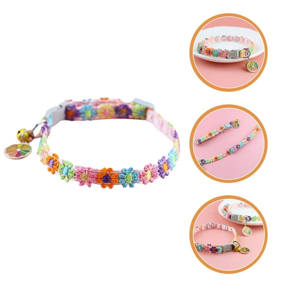 Niceauty Cat Flower Collar for Dogs Chic Polyester Assorted Color 1Pcs