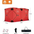 thumbnail image 6 of RONSHIN Pop Up Ice Fishing Shelter 140"x70"x79" Ice Fishing Tent Insulated Hub-Style Shelter with Waterproof Oxford Fabric, Includes Anchors, Ropes & Carry Bag for 2 to 8 Persons, 6 of 7