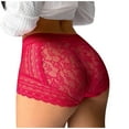 thumbnail image 5 of HUPOM Womens Seamless Underwear Panties For Women Briefs Casual None Elastic Waist Red S, 5 of 8