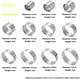 thumbnail image 3 of Juego de cortadores de galletas redondos de acero inoxidable, 11 cortadores circulares de galletas, moldes redondos para anillos de rosquilla para hornear, 3 of 5
