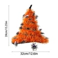 thumbnail image 1 of Halloween Witch Decor 13 X 16 Inch Purple Tinsel Witch Hat Shaped Small Halloween Decor Spooky Halloween Decorations for Home Mantel Party Supplies 1 Pack, 1 of 3