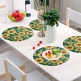 thumbnail image 6 of Ryvnso Summer Sunflower and Leaves Round Plate Mats Dining Table Placemat Set of 4 for Holiday Decoration, 6 of 7