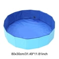 thumbnail image 2 of Piscina plegable para perros, piscina para mascotas, piscina para niños, para perros, gatos, niños (azul, 80x30cm), 2 of 7