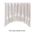 thumbnail image 3 of Fareti Boho Curtain Sheer Lace Tassels Window Rustic Bohemian Farmhouse Drape for Kitchen Half Window Bathroom Decoration Rod, 3 of 4