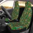 thumbnail image 2 of Sikiie Mask And Palm Leaves Car Seat Protector 2 Pack Car Seat Cushion Mat, Car Seat Covers for SUV, Truck, Van, 2 of 7