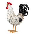 thumbnail image 2 of White Speckled Metal Rooster Statue 16.14 Inch Freestanding Farmhouse Yard Art Weather Resistant Outdoor Garden Decor for Lawn Patio Porch, 2 of 7