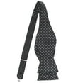 thumbnail image 1 of Corbata de moño Hugo Pajarita negra clásica con puntos blancos, 1 of 7