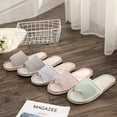thumbnail image 5 of Summer House Slippers, Breathable Unisex Linen Fabric Slides with Soft Sole, Lightweight for Indoor, Patio, Guest Use, and Eco-Conscious Living Beige 37, 5 of 5