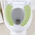 thumbnail image 4 of Billuyoard 2 fundas para inodoro, cojín para asiento, estilo de dibujos animados multicolor, almohadilla cálida de felpa para adultos, comodidad Juegos de accesorios de baño Verde, 4 of 6