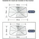 thumbnail image 2 of Car Sunshade Windshield Sun Shade, Titanium Silver Cloth Foldable Windshield Sun Shade Umbrella, 2 of 5