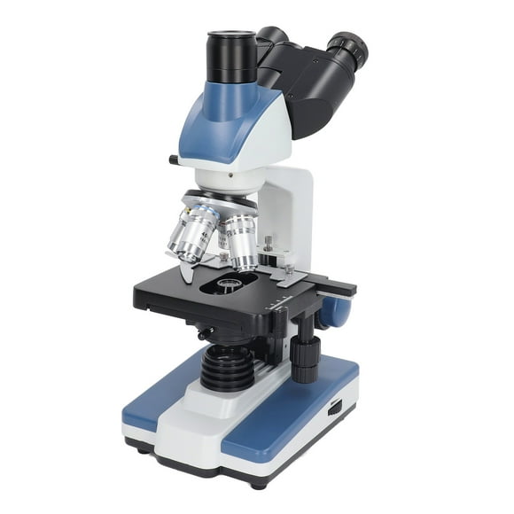 Microscope Biologique, Luminosité Réglable AC85V-240V 40X à 2500X Microscope Trinoculaire Étanche pour Pathologie Prise EU, Prise US
