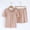 Pink, variant on Womens Cotton Pajamas Sets Short Sleeve with Pockets Gray Ruffle Trim Bow Sleepwear Lounge Set,Size XL