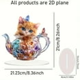 thumbnail image 3 of Cats Ornament In Crystal Glass Acrylic Holiday Party Bedroom Desktop Decoration Ornament, 3 of 6