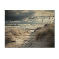 thumbnail image 3 of Designart "Winter Reverie at the Beach II" Nautical & Beach Print on Natural Pine Wood, 3 of 5