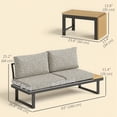 thumbnail image 3 of Outsunny 3 Pieces Sectional Patio Furniture Set L Shaped Outdoor Sofa Set, 3 of 10