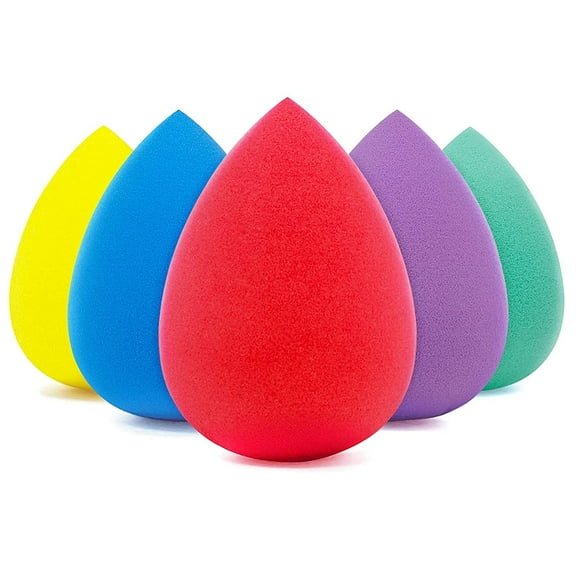 5 Pieces Makeup Blending Sponges, Foundation Blending Sponge, Perfect for Liquid, Creams, and Powders, Makeup Sponges, Multicolor