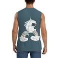 thumbnail image 4 of Disketp Unicorn And Wine Sleeveless Tshirts For Men, Muscle Shirts For Men Dry Fit Tank Top-Large, 4 of 8