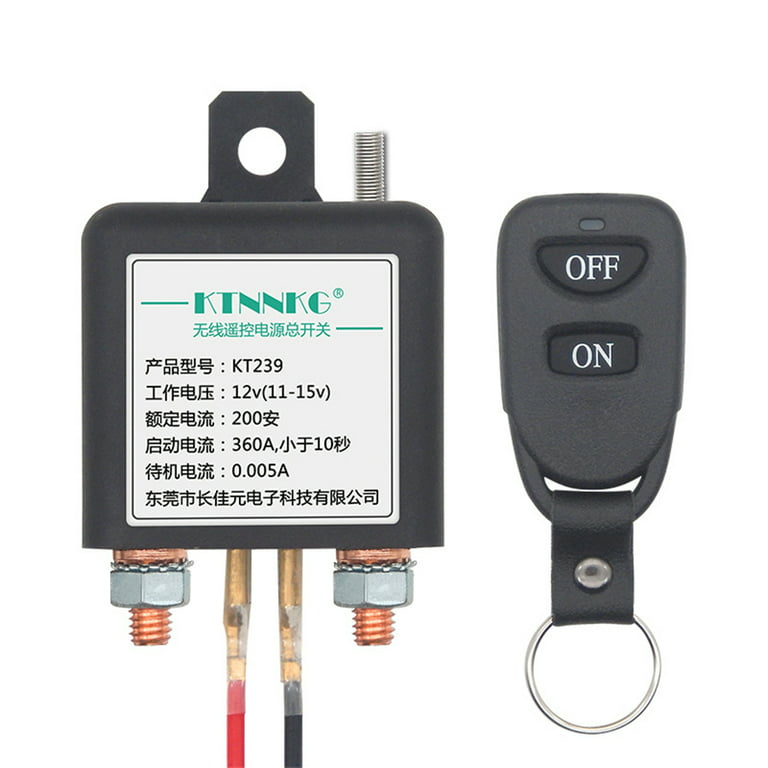 KTNNKG DC12V Remote Battery Disconnect Switch Auto On Off Kill Switch