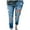 Blue, variant on Bigersell Butt Lifting Jeans Jeggings Clearance Ladies Jeans High Waisted Flare-Leg Denim Pants Button Closure Washed Ripped Pull On Jeans Female Fitted Mid Waist Long Pants Style J-239 Blue XL