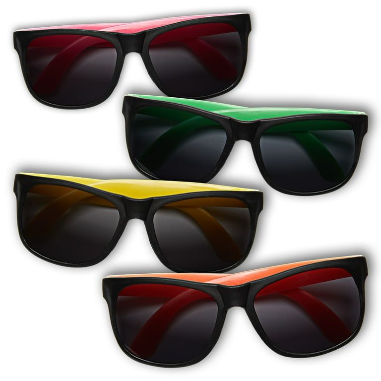 Walmart 48 Pack Neon Retro Sunglasses for Adults Plastic Party Favors for 80s and 90s Birthday Walmart