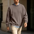thumbnail image 6 of CYiJun Men's Crewneck Sweatshirts Lightweight Long Sleeve Casual Pullover Fleece Sweatshirt, 6 of 6