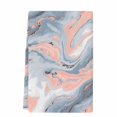 thumbnail image 2 of Orange Grey Marble Kitchen Towels Set of 1, Modern Abstract Ombre Geometric Textured Absorbent Dish Towels for Kitchen, Microfiber Hand Towel, Quick Drying Tea Towel for Cleaning Dishcloths, 2 of 7