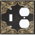 thumbnail image 2 of Metal Light Switch Plate Outlet Cover (French Victorian Frame - Single Toggle Single Duplex), 2 of 2