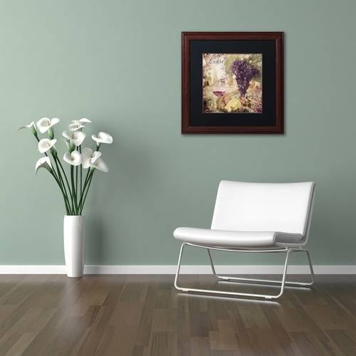 Trademark Fine Art "Wine Country II" Canvas Art by Color Bakery Black Matte, Wood Frame
