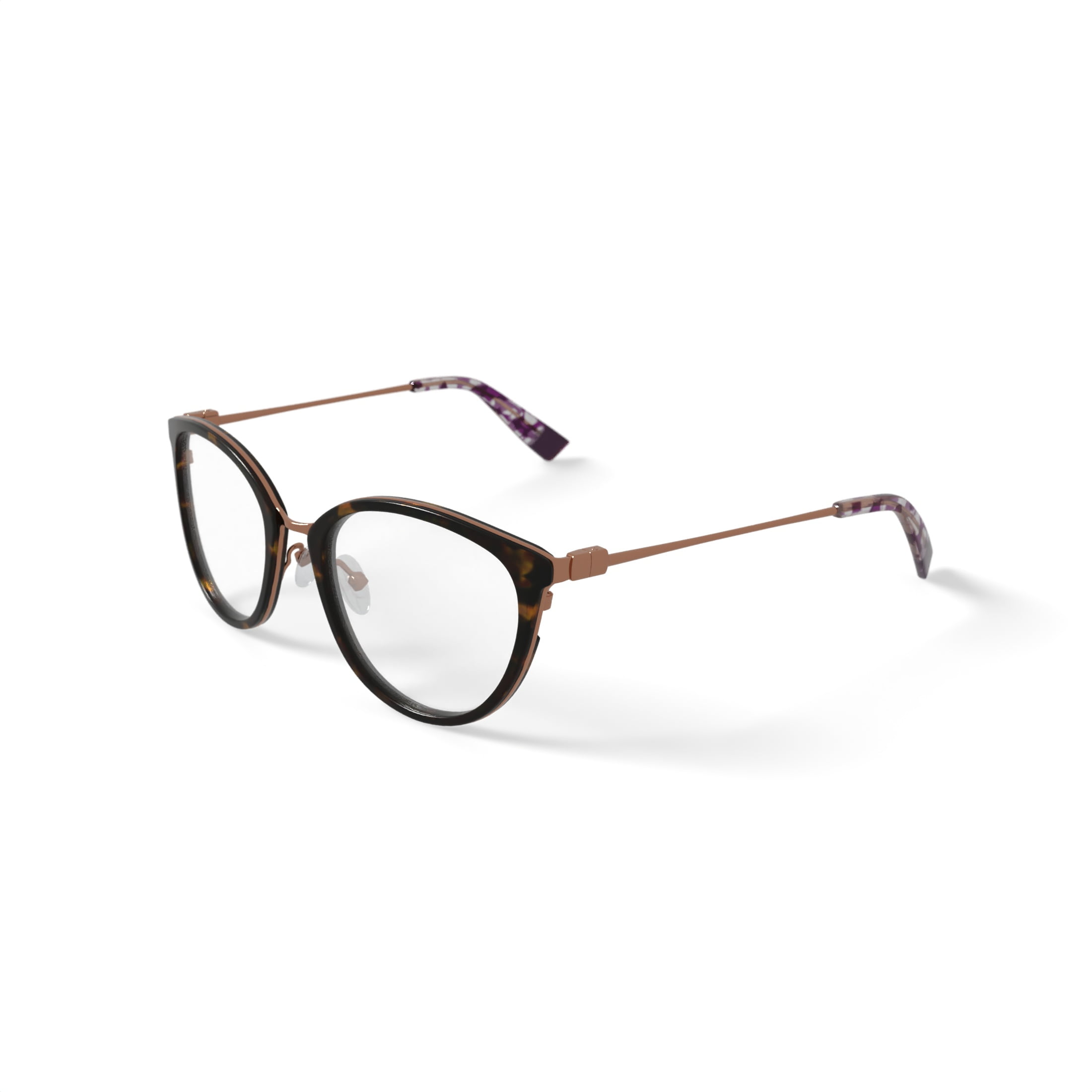 Hard Candy Women's HC57 Round Prescription Eyeglasses with Case, Gold Tortoise