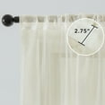 thumbnail image 5 of ZOPZO Sheer Voile Curtains for Bedroom, Beige, 52W x 84L Inch, Semi Transparent Rod Pocket Window Panels, Set of 2 Drapes, 5 of 7
