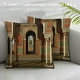 thumbnail image 3 of Qinduosi Throw Pillow Cushion Cover, Middle Eastern Style Interior Architecture Vintage Art Design, Decorative Square Accent Pillow Case, ", White, 3 of 5