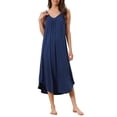 thumbnail image 2 of INSPIRE CHIC Robe de Détente pour Femmes Pyjama Robe de Nuit Bretelles Spaghetti Cami Chemises de Nuit m Bleu Marine, 2 of 6