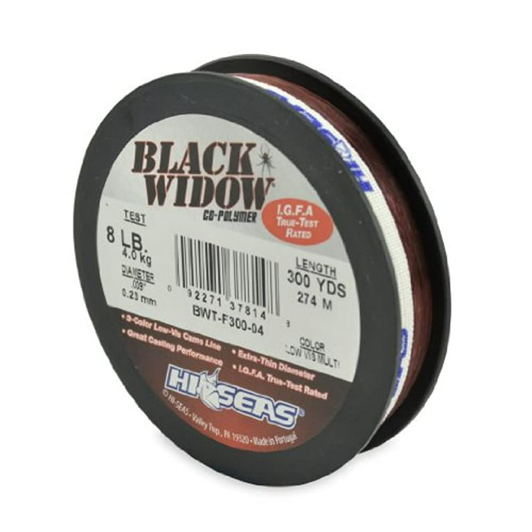 Hi-Seas Black Widow Co-Polymer Line, 3 Color Camouflage, 50 Pound