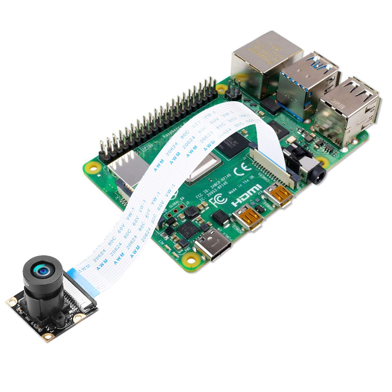 Raspberry Piカメラ(D) モジュールサポートRaspberry Pi A + / B + / 2?B / 3?B 5メガピクセルov5647センサーfixed-focus 25921944解像度 n5ksbvb Raspberry Pi Camera Module w/ Fisheye Lens - RobotShop