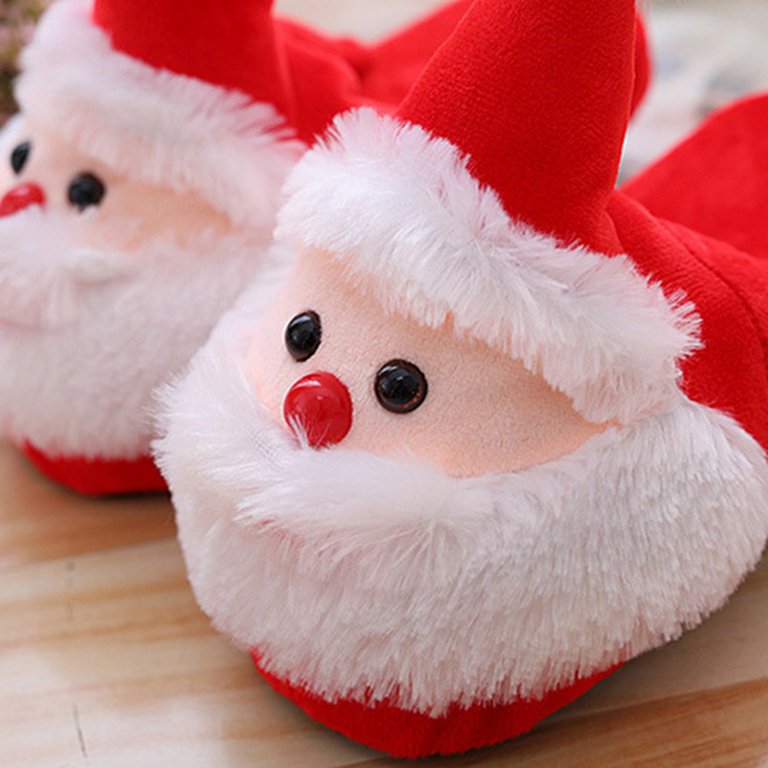 Christmas Slippers Claus Funny Novelty House Slippers Winter Slippers