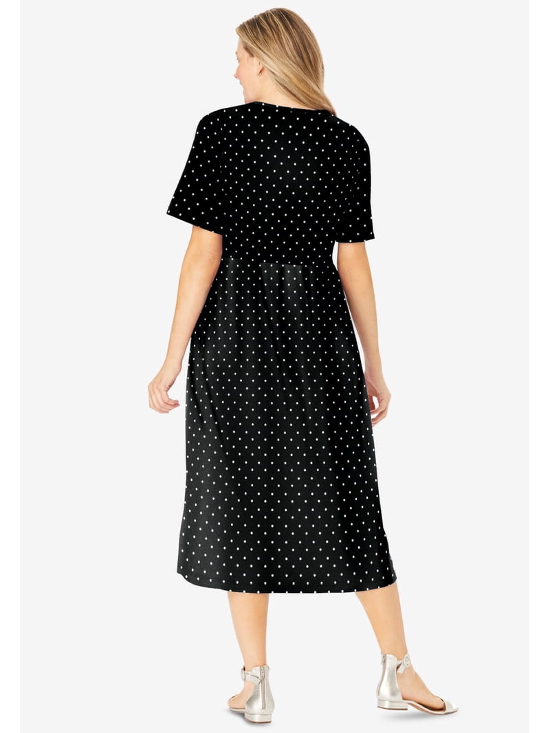 woman within plus size dresses Short-Sleeve Button-Front Pocket Dress (Petite Available) size clothing industry for incredible fit and of Woman Within Plus Size Thermal