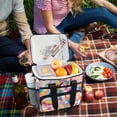 thumbnail image 5 of FORMRS Insulated Cooler Bag 24 Cans Capacity Soft Leakproof Lunch Box with Side Pockets, Purple Colorful Circles, 5 of 7