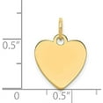 thumbnail image 2 of Solid 14k Yellow Gold Plain .011 Gauge Engravable Heart Disc Charm - 18mm, 2 of 4