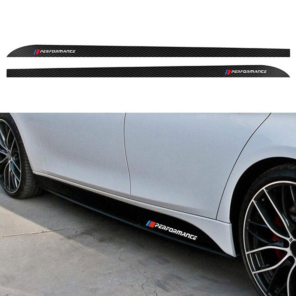 SPRING PARK Car Performance Side Skirt Carbon Fiber Decal Stickers