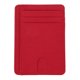 thumbnail image 1 of Billetera delgada minimalista de cuero para el bolsillo frontal con bloqueo RFID, soporte para tarjetas de crédito, roja, 1 of 7