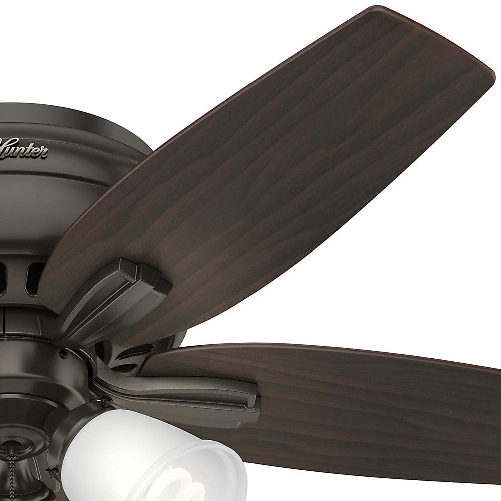 Hunter Newsome 42″ Ceiling Fan with LED Lights and Pull Chain, Premier Bronze Sansujyuku sansujyuku.com