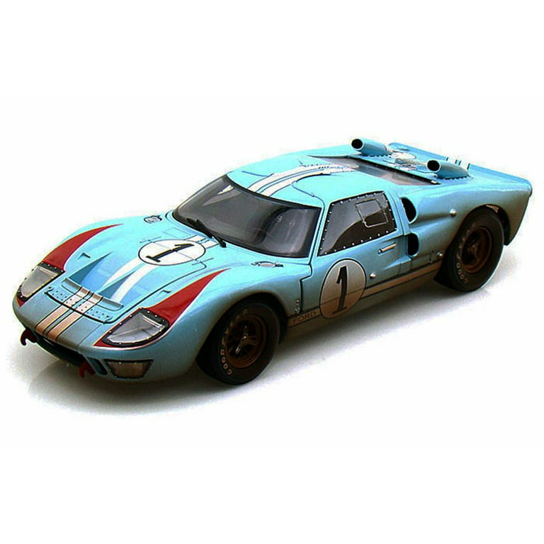 1966 Ford GT-40 MK II #1 w/ Dirt, Gulf Blue - Shelby Collectibles