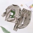 thumbnail image 2 of KPOPLK Pajamas for Kids Girls Boys Long Sleeve Sleepwear Cotton Pajamas Sets for 2-12T Boys/Toddler Pjs Outfit Size 6-12 Months,Grey, 2 of 6